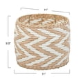thumbnail image 2 of Household Essentials Cattail and Paper Zee Basket, Natural and White, 2 of 5
