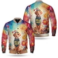 thumbnail image 3 of Hello 2025 Vizsla Celebrates Happy New Year Firework Balloon All Over Print 3D Baseball Jacket Vizslas Dog Lover Gifts Idea Bomber Jacket Softball - 02024, 3 of 6