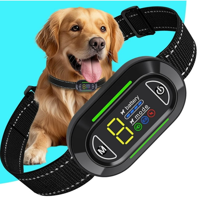XTBCN Dog Bark Collar for Large & Medium Dogs - Rechargeable & Waterproof with 4 Training Modes (Beep, Vibration, Shock) & 5 Sensitivity Levels - No Bark Collar with IP67 Waterproof