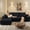 Black, variant on LUCKHAO 96" Modular L-Shaped Sectional Sofa,Boneless Cloud Couch with Chaise,Corduroy Upholstered Deep Seat Sofa,No Assembly Required,Black,Right Facing