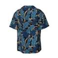 thumbnail image 4 of Goofa Blue Leaves A Printed Men's Casual Short-sleeved Shirt,Lightweight Breathable Button-down,Summer Casual men's top,Versatile Fashion shirt-Small, 4 of 7