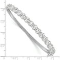thumbnail image 3 of Sterling Silver Rhodium-Plated Cz Hinged Bangle Made In Indonesia qb1071, 3 of 5