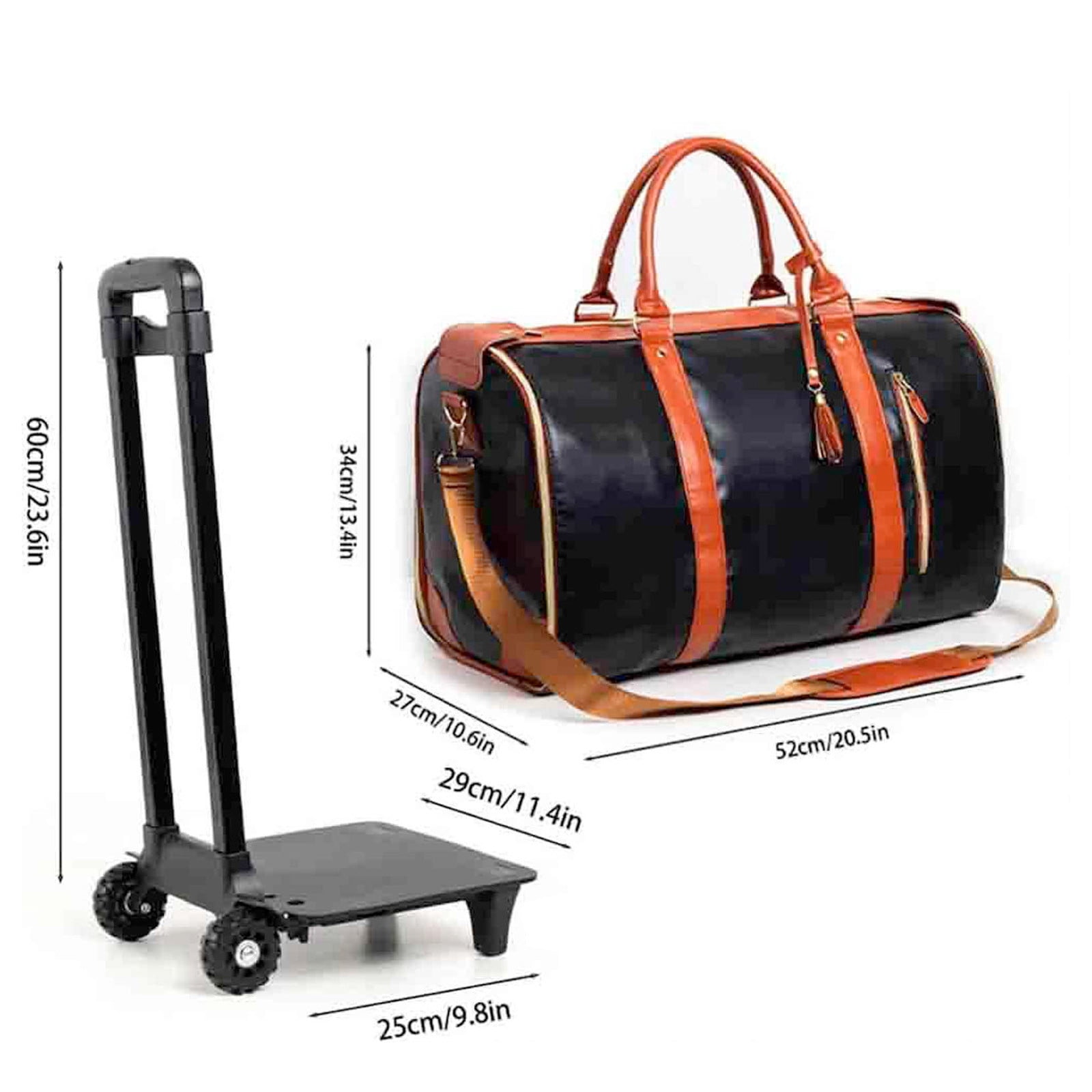 Rolling Duffel Bag - Expandable Carry-On with Wheels & Handles, Convertible Travel Bag for Airlines, Hospital Visits & Outdoor Adventures (Water-Resistant & Multi-Pocket Design)