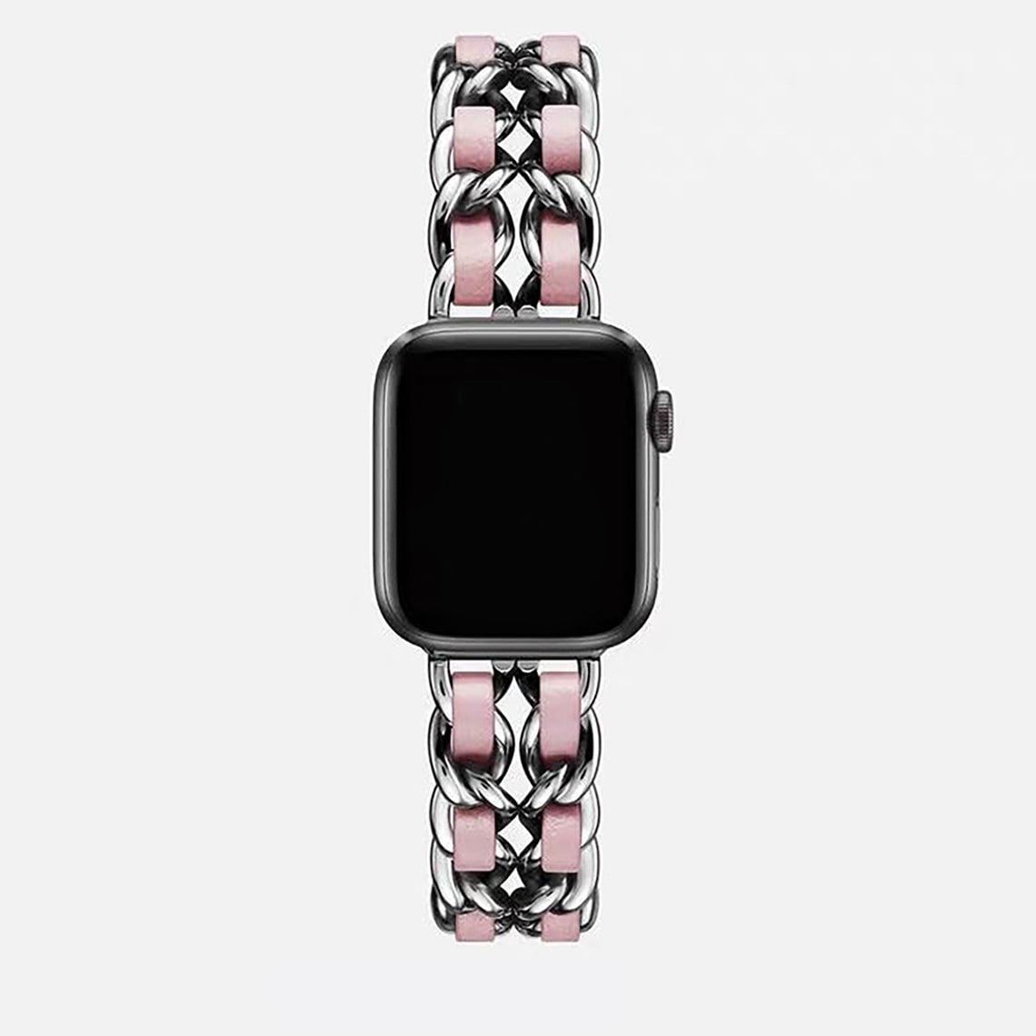 Band Strap for Apple Watch 42mm 44mm, Women Luxury Style Chain Leather