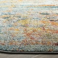 thumbnail image 4 of SAFAVIEH Monaco Rowena Abstract Area Rug, Teal/Orange, 9' X 9' Round, 4 of 6
