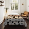 thumbnail image 4 of Haze Blue Brown Tapestry for Bedroom Wall Hanging Tapestry, Rustic Farmhouse Dog Paw Vintage Ceiling Backdrop Tapestries Poster Blanket Wall Decor for Teens Room Living Room Dorm 39" x 59", 4 of 8