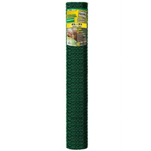 308457B 48 in. x 50 ft. Green PVC Poultry Netting