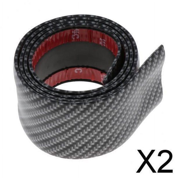 2 Protectores De Alféizar De Puerta De Fibra De Carbono Para Coche, Pegatinas, Placa De Desgaste, 5cm 2 piezas
