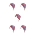 thumbnail image 1 of relayinert Turban Knot Muslim Hat Sun for Protection Comfortable Floral Print Wide Band Hair Styling Fashion Bonnet Headbands Caps Red 5Set, 1 of 6