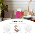 thumbnail image 4 of Rateoe Holiday Shiny Pattern Tissue Box Cover, Modern Square Decorative Leather Facial Paper Case Organizer Holder Dispenser 5X5X5'', 4 of 8