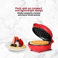 Holstein Housewares Personal Waffle Maker, NonStick Coating, Red 4