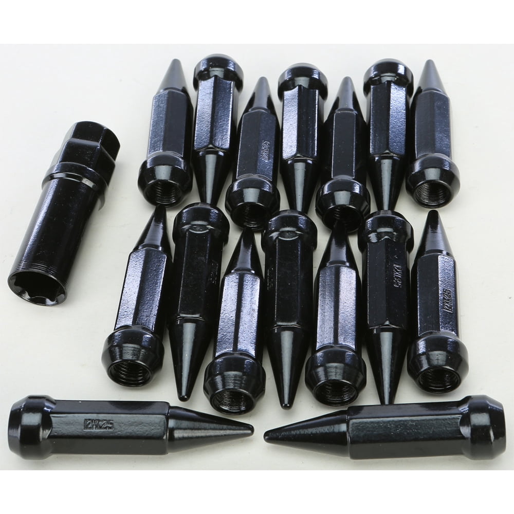 AWC Spike Lug Nut Replacement Part 12Mmx1.25 Black Taper W/Key ALUGSB