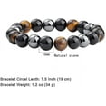 thumbnail image 3 of Triple Protection Bracelet,obsidian Bracelet,black Obsidian, 3 of 5
