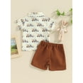 thumbnail image 5 of FEORJGP Kids Baby Boy Easter Outfits 6M 1T 2T 3T 4T Toddler Short Sleeve Shirt Bunny/Truck Print Bowtie T-shirt Lapel Button Tops + Shorts Set Infant Gentleman Casual 2Pcs Summer Clothes, 5 of 9