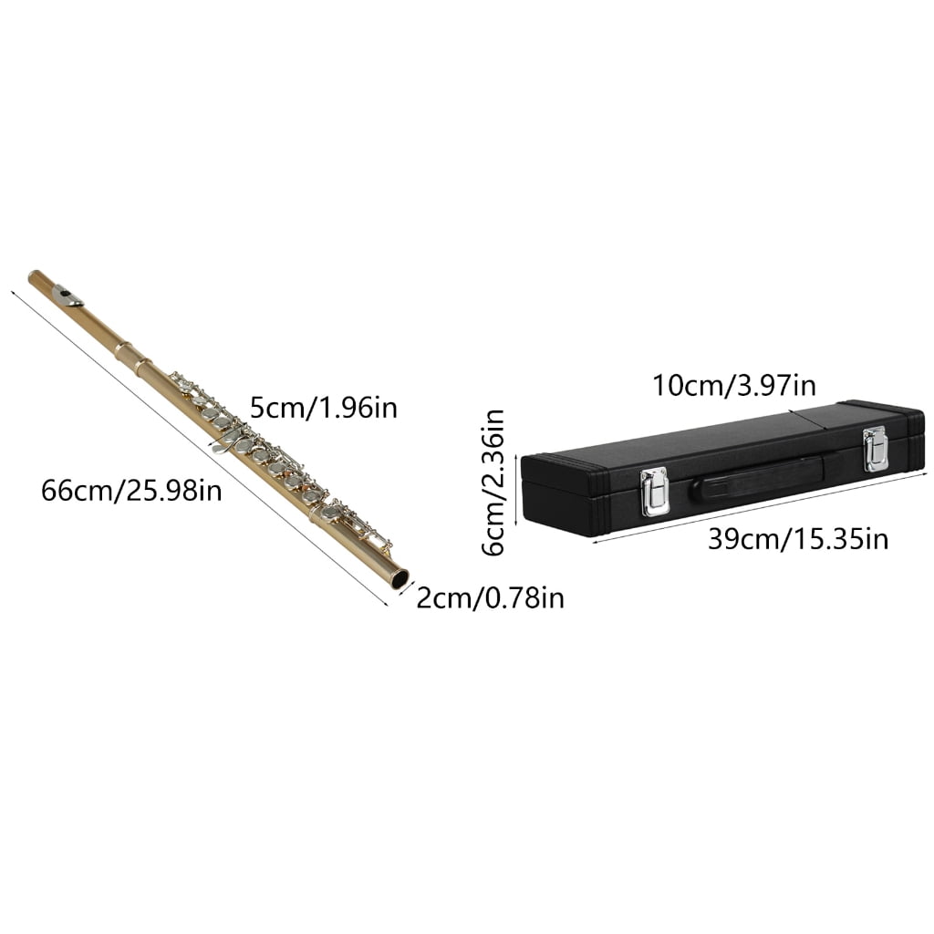 16 Closed Holes Flute C Flute Concert Flutes Woodwind Instruments for and Music Enthusiasts