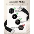 thumbnail image 3 of Wearlizer Braided Magnetic Band Compatible with Google Pixel Watch, Stretchy Nylon Watch Band for Women Men, D-Shape Designer Sport Wristband for Pixel Watch 4/3/2/1, 41mm, 3 of 6