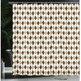 thumbnail image 3 of Ambesonne Beige Tan Shower Curtain, Argyle Checkered Pattern, 69"Wx84"L, White Camel and Chocolate, 3 of 4