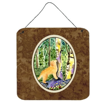 Carolines Treasures SS8887DS66 Golden Retriever Aluminum Metal Wall or Door Hanging Prints, 6 x 6", Multicolor