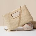 thumbnail image 2 of Bolso de mano de paja CHUNLI Chic para mujer, bolso de playa de verano, 2 of 5