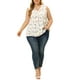 thumbnail image 2 of Blusa sin mangas de flores de talla grande Agnes Orinda para mujeres, cómoda y elegante, 1X blanca, 2 of 7