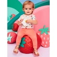 thumbnail image 3 of Garanimals Newborn & Baby Girl Cotton Lap-Shoulder Short-Sleeve Bodysuit, Sizes 0–24M, 3 of 9