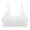 White, variant on Bras for Women Bra Comfortable Adjustable Wireless Seamless Supportive Underwear for Women with Flexible Fit Black L