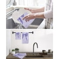 thumbnail image 5 of Purple Bow Kitchen Dish Towels for Drying Dishes Set of 3, Cute Bowknot Simple Pure Color Waffle Weave Microfiber Hand Tea Bathroom Towels Quick Dry & Absorbent Towel 15.7x23.6, 5 of 7