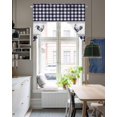 thumbnail image 4 of Farmhouse Purple Plaid Swag Valances for Windows, Small Curtains Drapes, Vintage Country Cock Checkered Kitchen Window Curtains Over Sink Window Treatment Valance for Bedroom/Bathroom 56"x36", 4 of 5