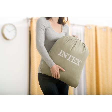 Intex 15 Essential Rest Dura-Beam Airbed Mattress with Internal Pump included- TWIN