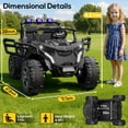 thumbnail image 4 of East doll 24V Kids Ride on UTV Car, 2 Seater Ride on Toy for Big Kids, Power Ride on Car for Boys, 4WD 800W Motors, Kid Electric Car Aged 3-8Y , 5.1 MPH , EVA Wheels, Remote Control, Music, Black, 4 of 9