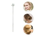 thumbnail image 3 of Unique Bargains 1 Pc Hair Chopstick Lotus Hair Hairpin for Women Silver Tone, 3 of 5