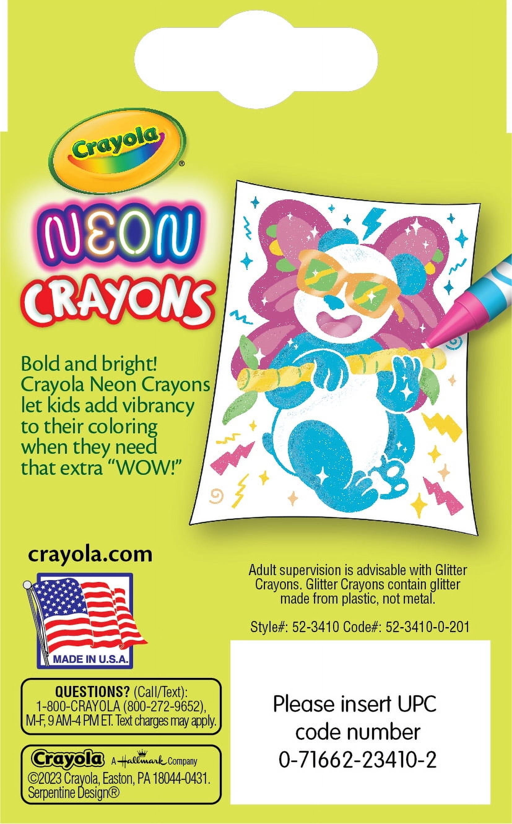 Crayola Neon Crayons, 24 Ct, Classroom Must Haves, Cute School Supplies, Arts & Crafts, Creative Gift for Teachers and Kids, Ages 3+