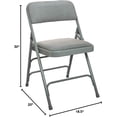 thumbnail image 3 of PERUYQ Grey Padded Metal Folding Chair ，Durable and suitable for both indoor and outdoor use- Grey 1-in Fabric Seat, 3 of 7