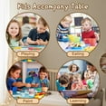 thumbnail image 4 of YUKOOL Kids Table and 6 Chair Set - Multi-Functional, Adjustable Height, Ergonomic Design, HDPE Material,Brown, 4 of 5