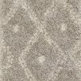 thumbnail image 3 of SAFAVIEH Arizona Aliah Geometric Shag Runner Rug, Grey/Ivory, 2'3" x 8', 3 of 4