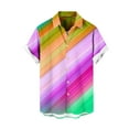thumbnail image 3 of UVEASISHA Rainbow Hawaiian Shirts for Men,Men's Beach Shirts Gay Pride Rainbow Summer Short Sleeve Button Down Vacation Shirt Gift 2024,Hot Pink,XXL, 3 of 5