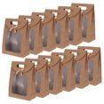 thumbnail image 1 of BESTYASH 20Ud Bolsa Kraft Con Ventana Transparente Y Asas Para Regalos Con Lazo Para Fiestas Y Dulces, 1 of 6