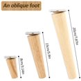 thumbnail image 4 of patas de madera para mesa, patas de madera para sofá, patas para muebles, patas de madera para muebles de 8 cm/15 cm/20 cm, con placas de montaje y tornillos para sofá cama, armario, sillón JFHHH pequeña, 4 of 4
