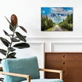 thumbnail image 6 of Railroad Mountain Canvas Wall Art, Scenic Railway Through Forest Print, Wilderness Nature Artwork for Living Room Bedroom Cabin Decor, Ready to Hang, 6 of 6