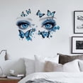 thumbnail image 1 of Adhesivos de pared Creative Blue Eyes Butterfly Floral Element, 1 of 4
