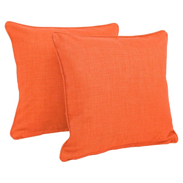 18inch Outdoor Spun Polyester Square Throw Pillows (Set of 2)Color