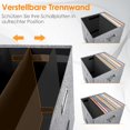 thumbnail image 4 of Vinyl Record Storage Box for + Single LPs Stackable Albums Linen Crate with Lid Collapsible Long Play Music Collection Holder Document File Folder Cabinet Organizer with Handle, 4 of 7