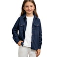 thumbnail image 3 of UACY Jacket Boys Fall Long Sleeve Button Up Shirts Jacket Collared Shacket Lightweight Overshirt with Pockets, 3 of 9