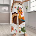 thumbnail image 2 of Happy Thanksgiving Pumpkin Turkey Pajama Pants Loose Pajamas Female Breathable Home Trousers Leisure Sleeping Pants Large Size, 2 of 6