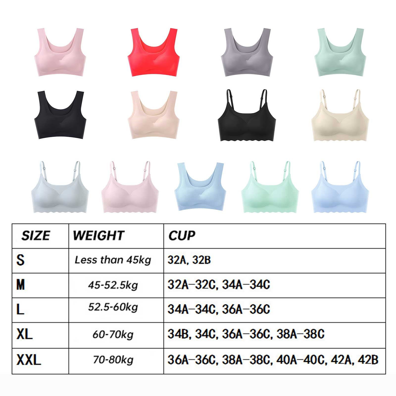 Underoutfit Bras for Women Wireless Push-Up Yoga Bra Solid Print