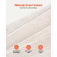 thumbnail image 2 of VEVOR Natural Linen Curtains, 52 x 84 inch 2 Panels Set, Semi Sheer Light Filtering Flax Textured Linen Drapes, Rod Pocket Back Tab Design, for Modern Farmhouse, Living Room, Bedroom Window Curtain, 2 of 9