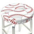 thumbnail image 3 of Susaid Baseballs Print Elastic Bar Stool Cover Personalized Washable Stool Cover for Barbershop Home Bar Kitchen-14 inch, 3 of 7