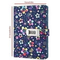 thumbnail image 2 of PU Leather Diary with Lock, A5 Size Diary with Combination Lock Password Journal Locking Personal Diary (Silver), 2 of 6