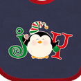 thumbnail image 4 of Inktastic Christmas Penguin Joy 2 Boys or Girls Baby Bib, 4 of 4