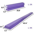 thumbnail image 2 of BOBOKY 9ft Folding Gymnastics Balance Beam, Low Floor Balance Beam Bar with Anti-Slip Base, Extra Firm Foam Walking Beam for Home Training,Purple, 2 of 7